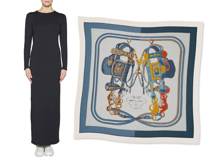 Meghan Markle Caribbean outfit details Bleusalt dress Hermes scarf