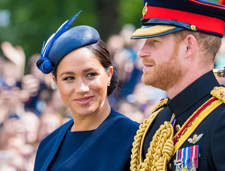 Meghan Markle blue outfit Prince Harry regalia