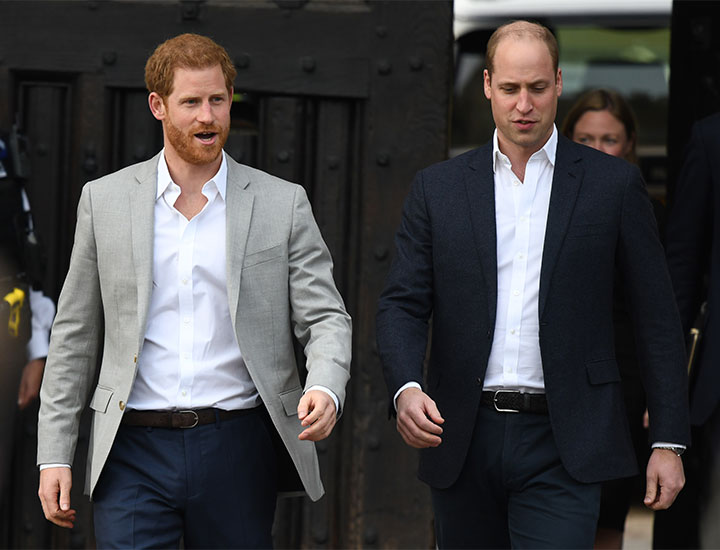 Prince Harry Prince William Windsor walkabout before royal wedding