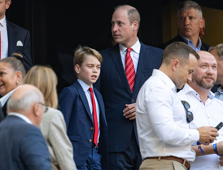 Prince William with Prince George Rugby World Cup