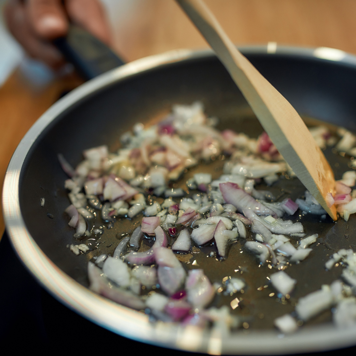 frying onions