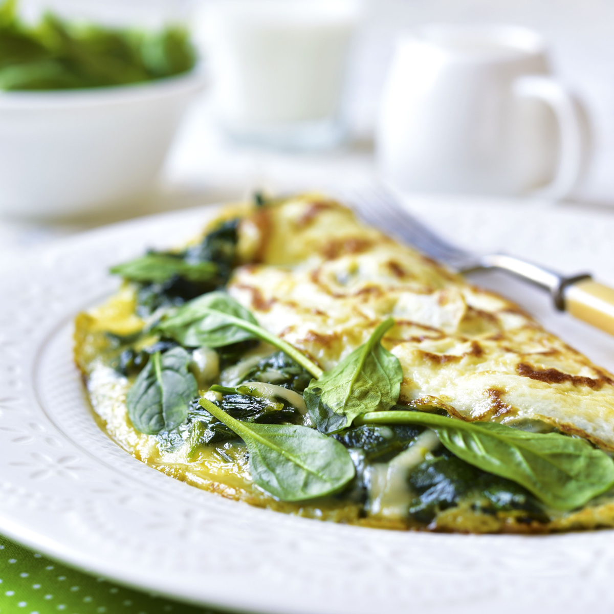 omelette with spinach