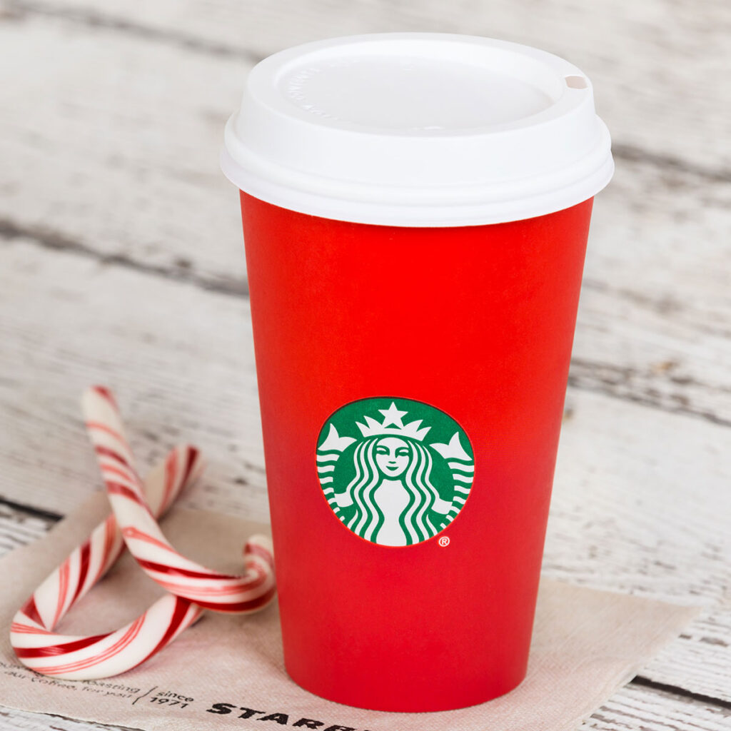 Holiday Peppermint Candy Cane Starbucks Cup Holiday Starbucks Cup