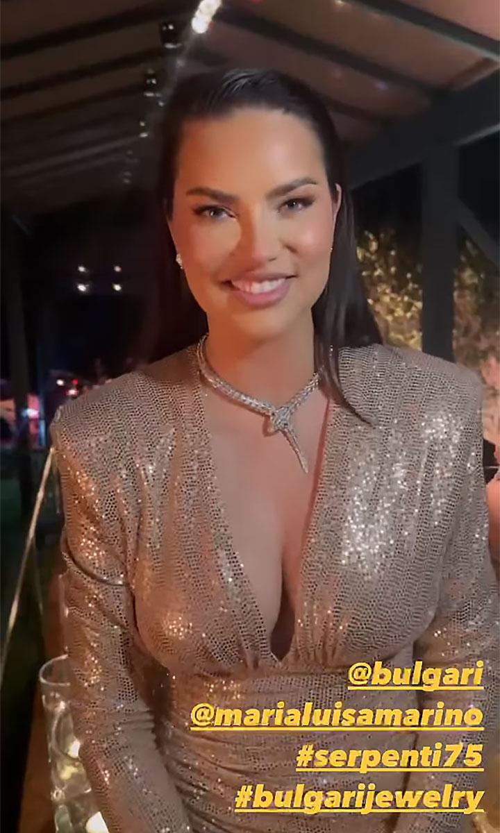 adriana lima bulgari event