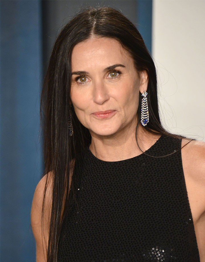 Demi Moore Sparkles In Strapless, Curve-Hugging Sequined Dress—She Hasn ...