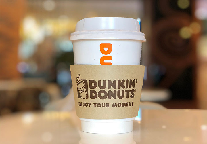 dunkin coffee cup sleeve