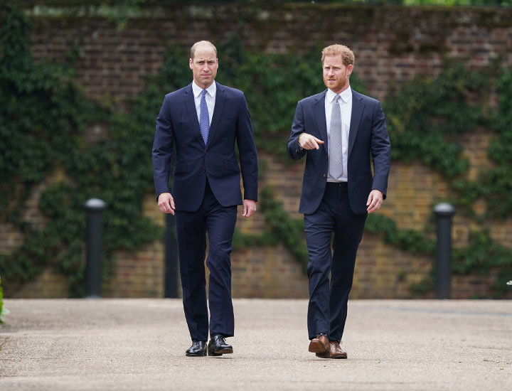 Prince William Prince Harry unveil Princess Diana statue