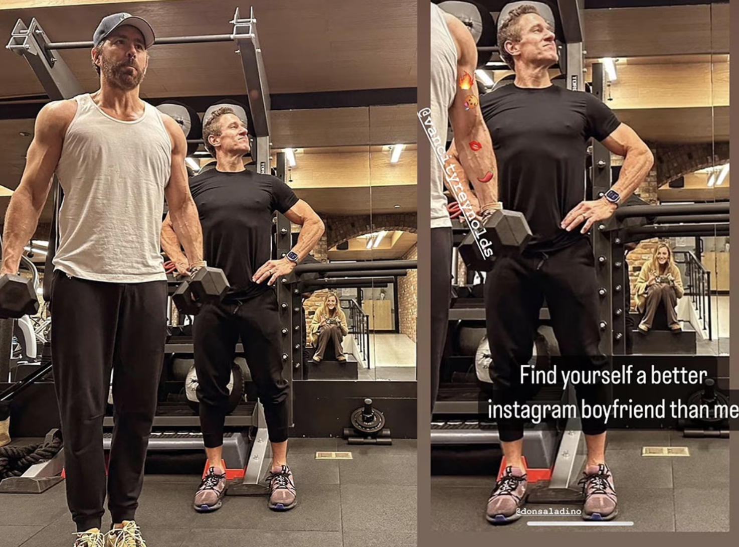 ryan reynolds at gym