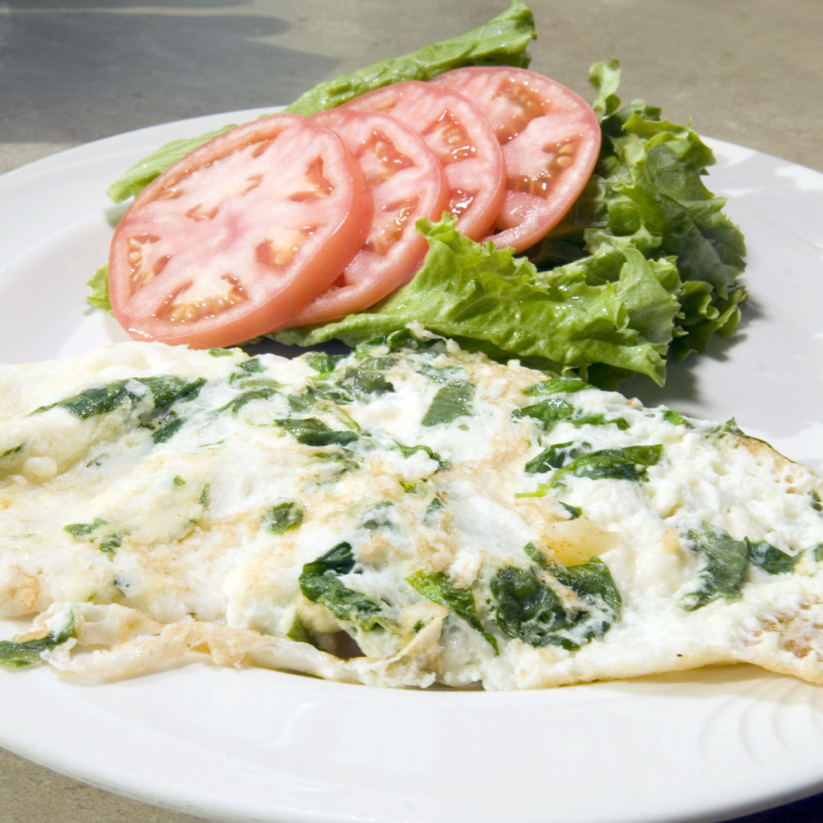 egg white omelette and veggies