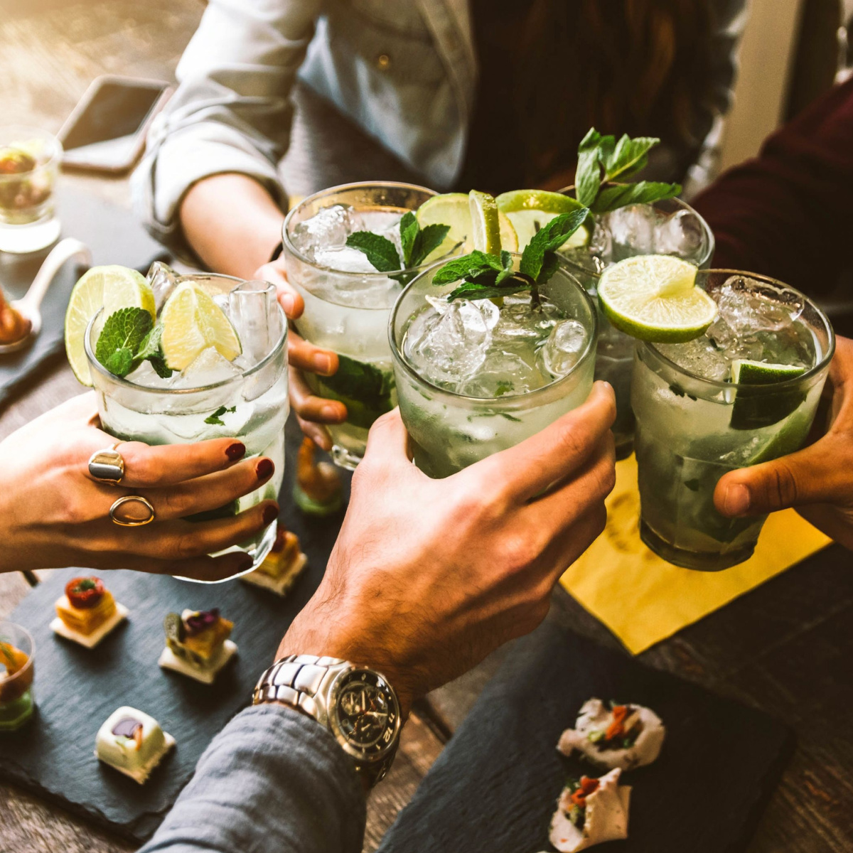 group of friends drinking