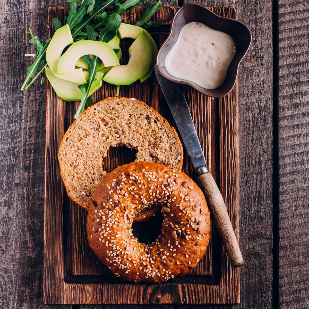 whole grain bagels