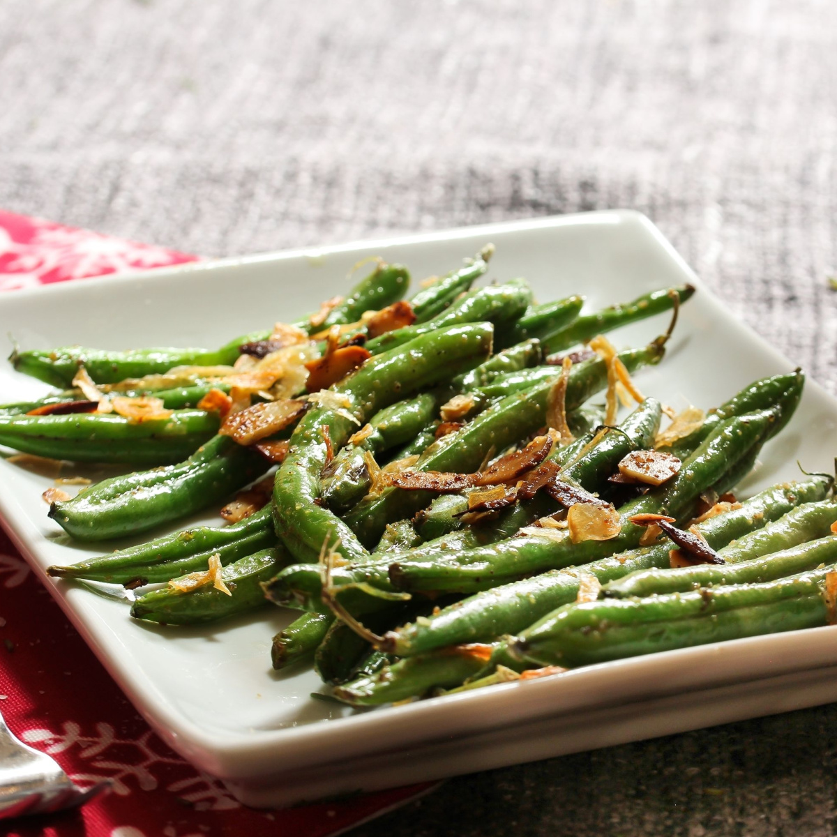 roasted green beans