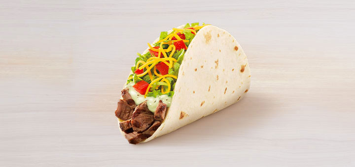 grilled steak soft taco