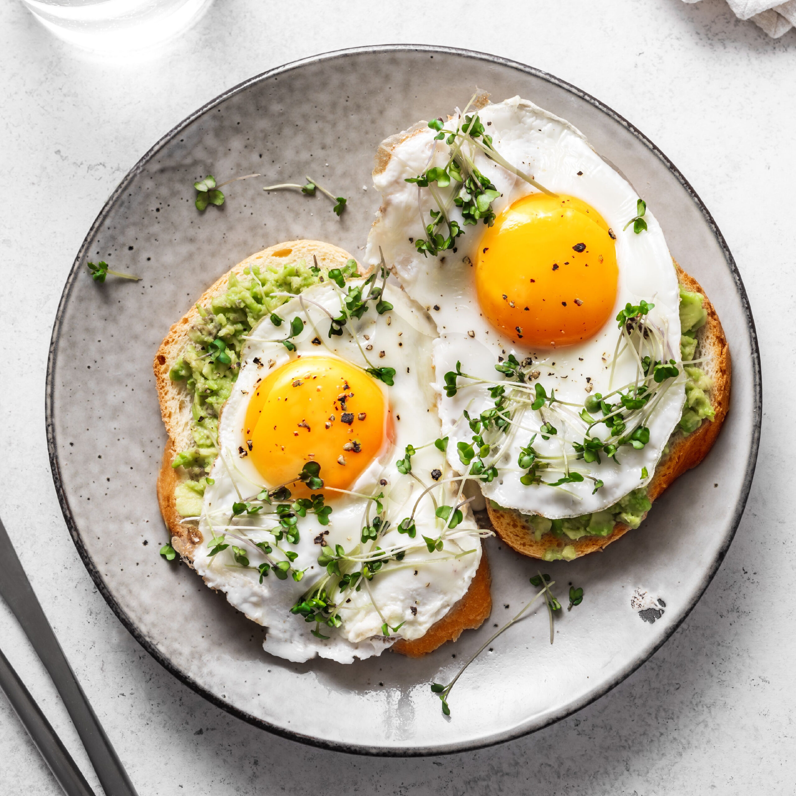 fried eggs on toast