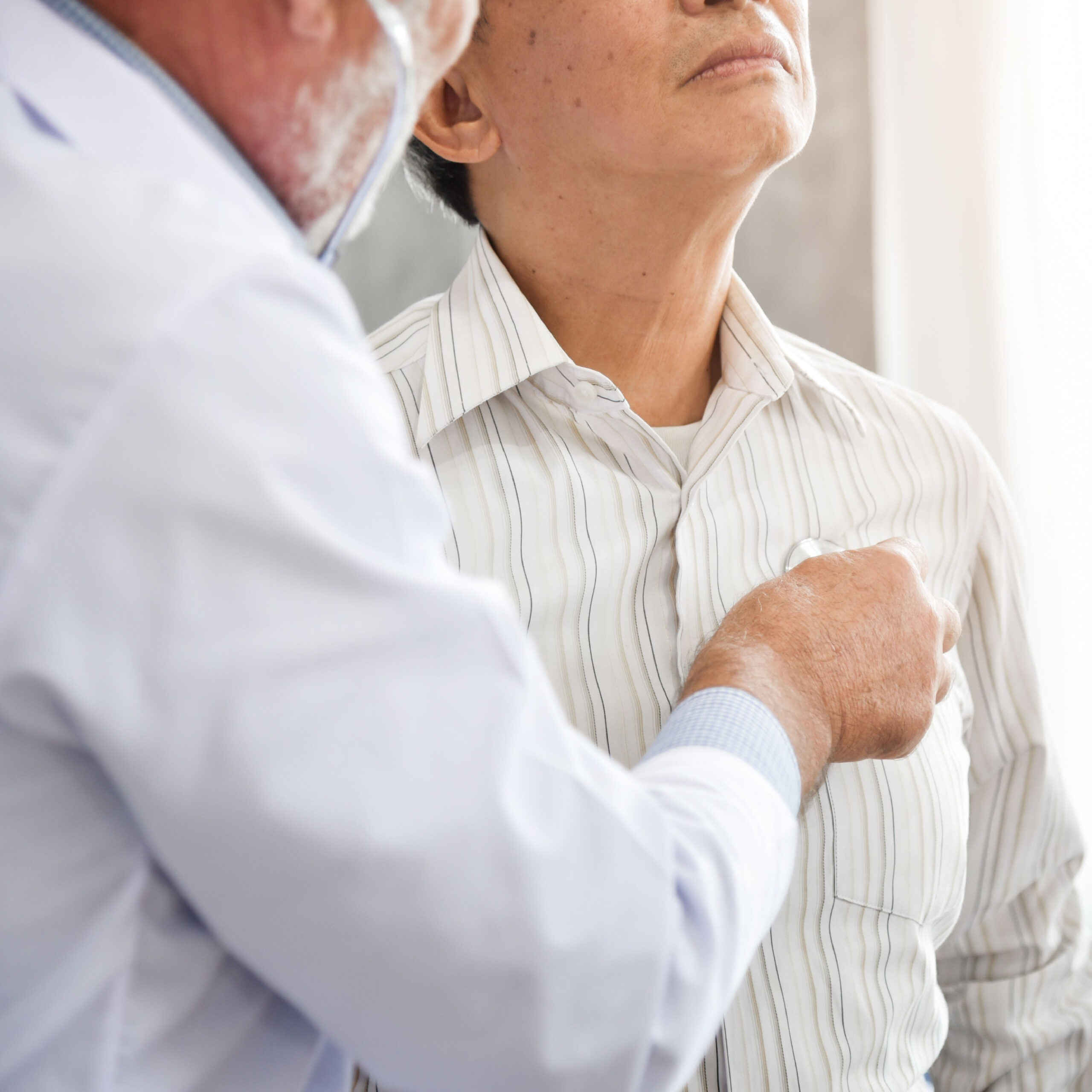 person having lung health assessed