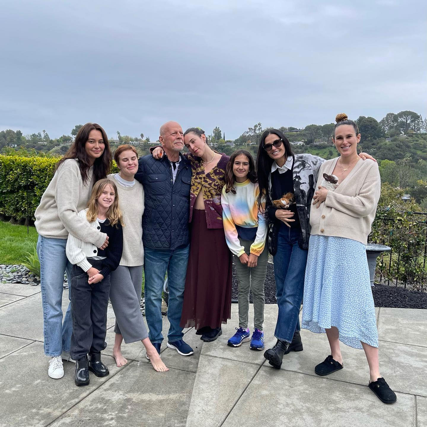 Bruce Willis family photo Demi Moore Instagram