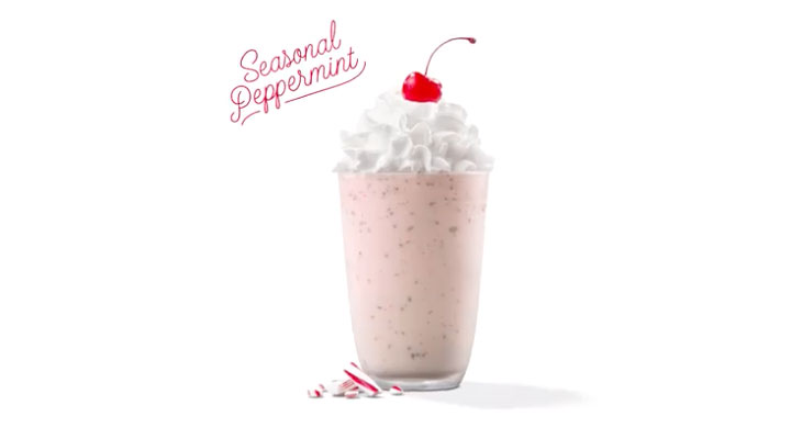 chick-fil-a peppermint milkshake