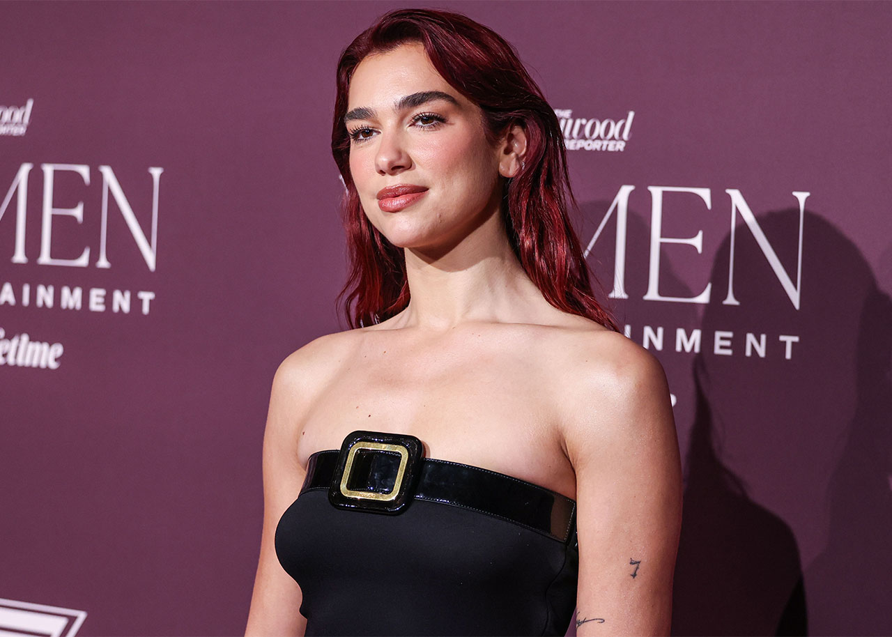 Dua Lipa Hollywood Reporter Women in Entertainment Gala 2023 closeup