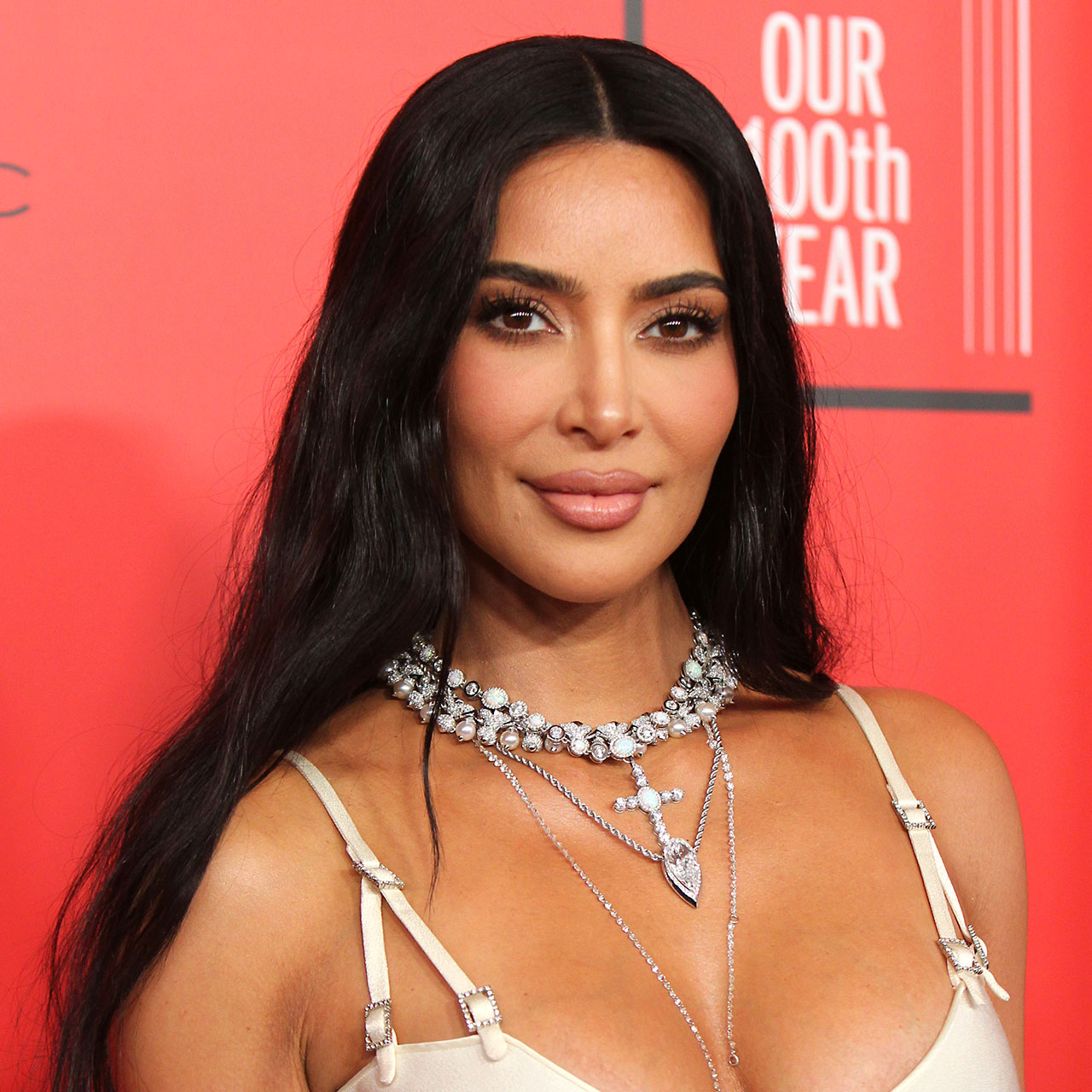 Kim Kardashian West Tops Off a Transparent Bra with a Blazer