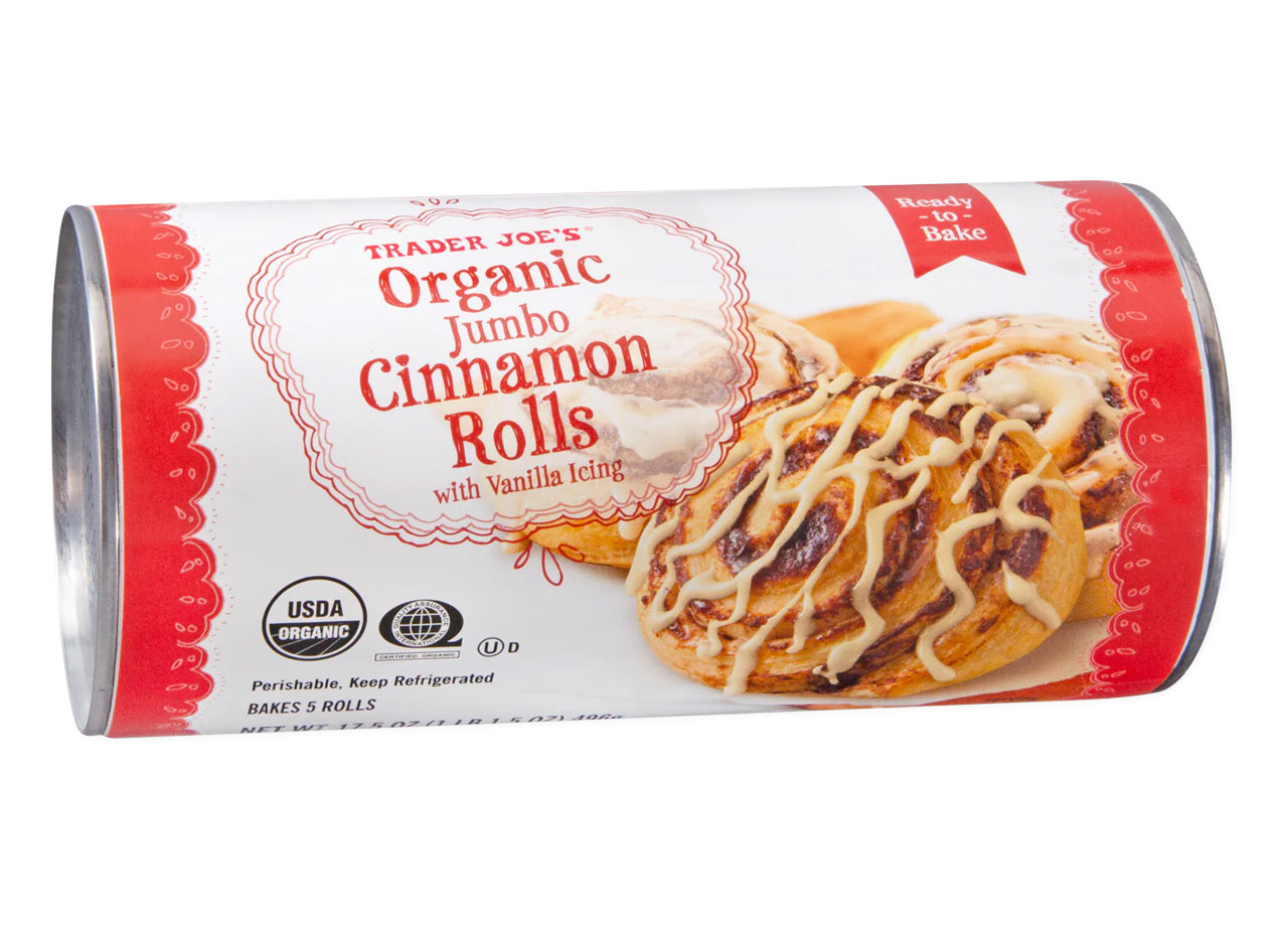 trader joe's organic jumbo cinnamon rolls