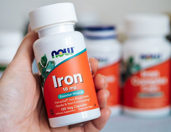 iron supplement bottle