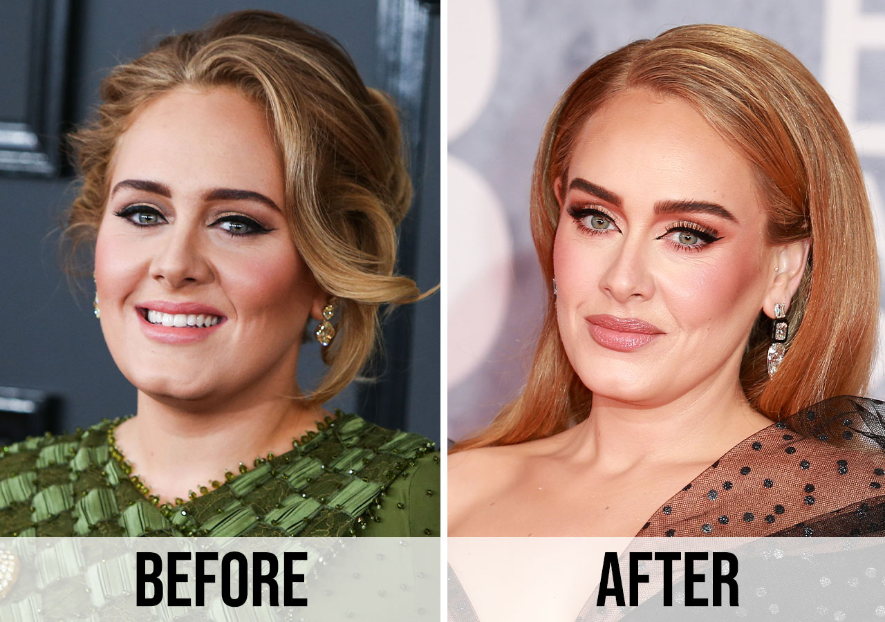 Adele before and after weight loss