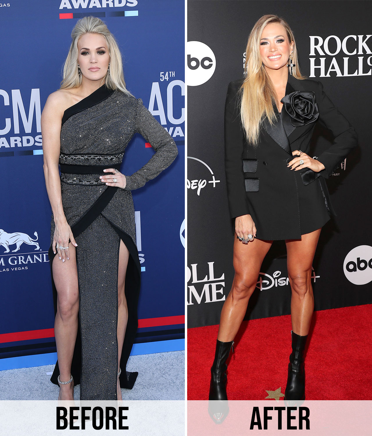 Carrie Underwood 2019 to 2024 weight loss transformation