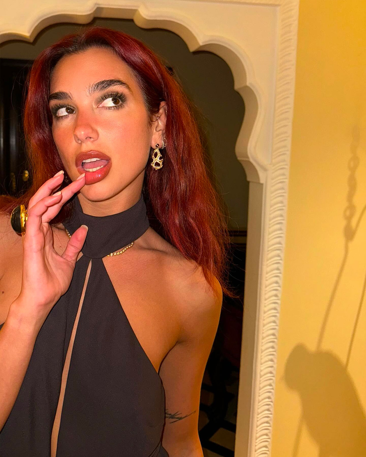 Dua Lipa New Year's Eve Instagram closeup