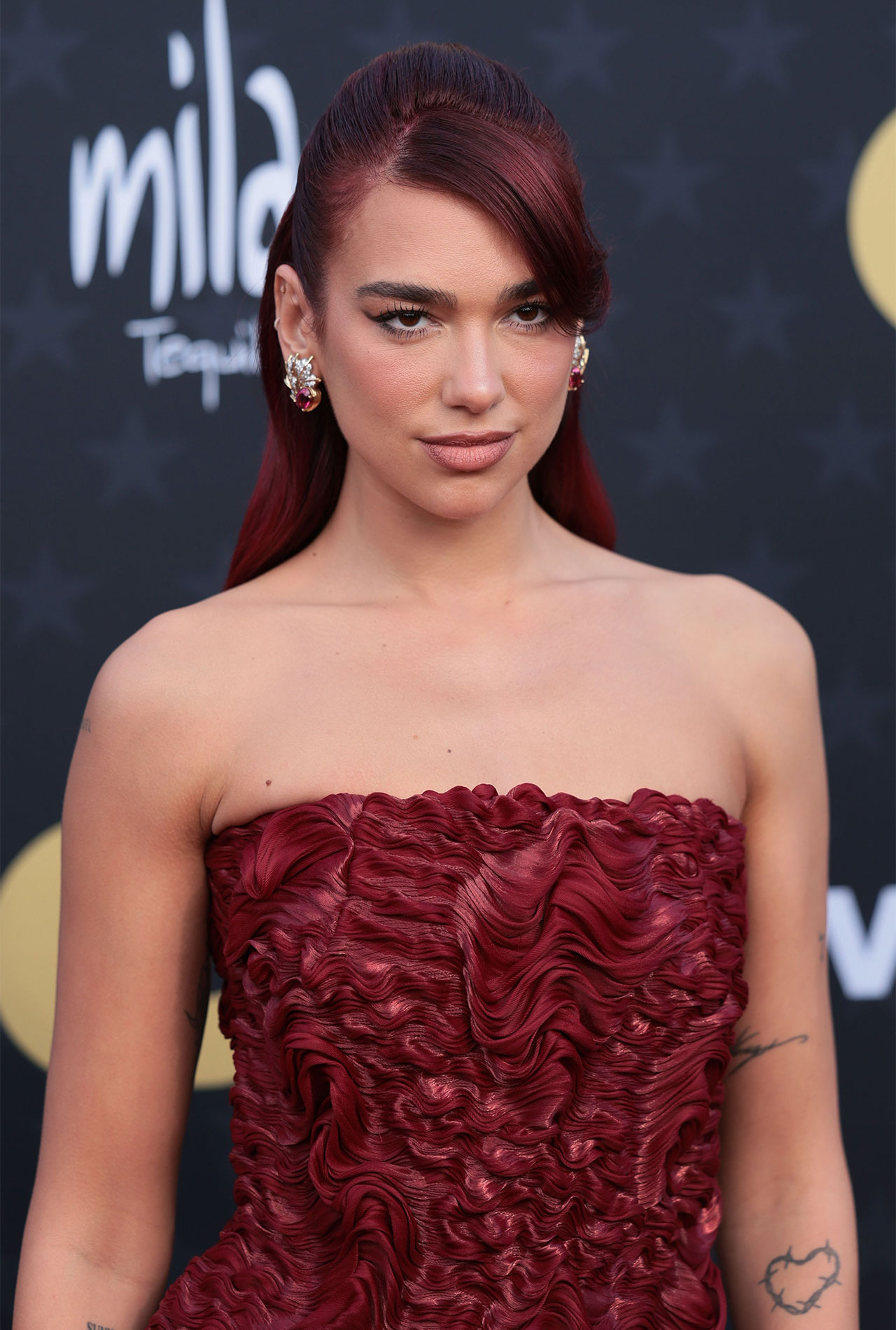 Dua Lipa 29th Critics Choice Awards red carpet closeup