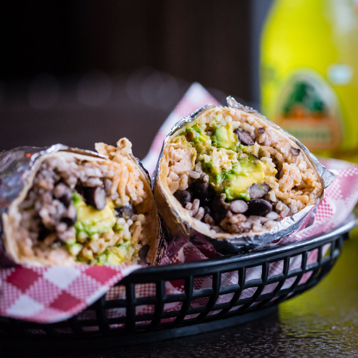 rice black bean avocado burrito