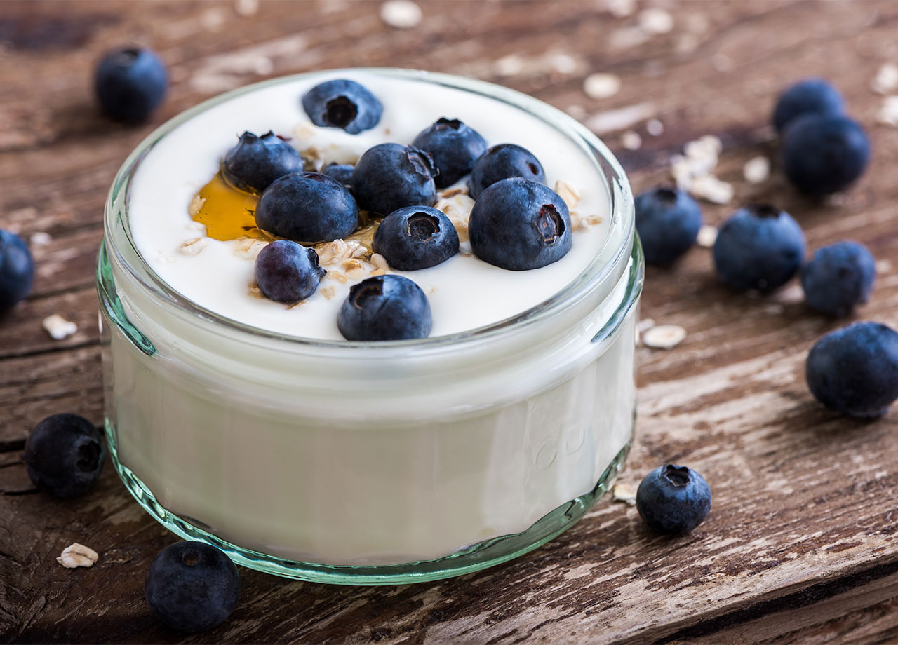 blueberries-on-yogurt