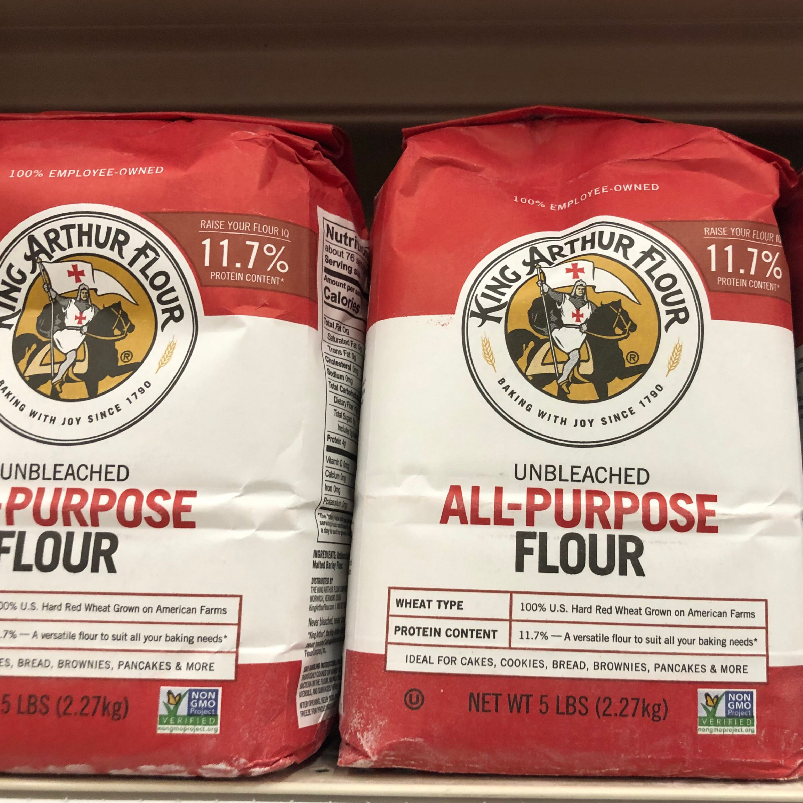 flour on shelves