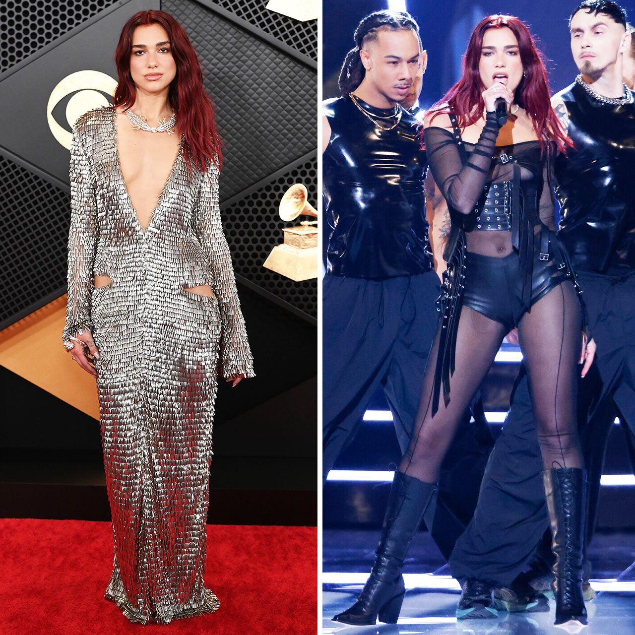 66th Grammy Awards 2024 Dua Lipa red carpet and performance