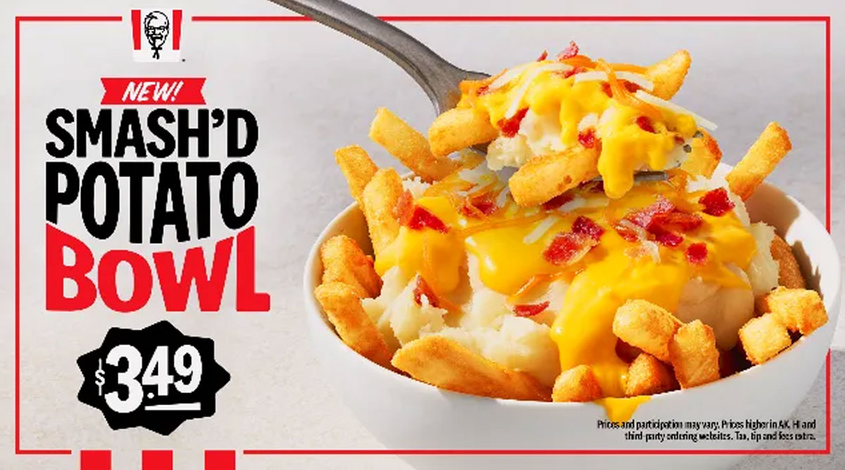 KFC smash'd potato bowl