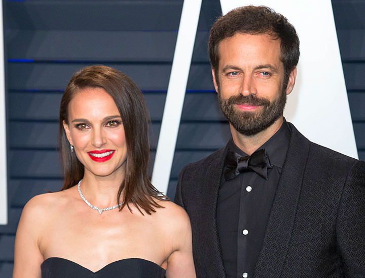 natalie portman benjamin millepied 2019 vanity fair oscar party