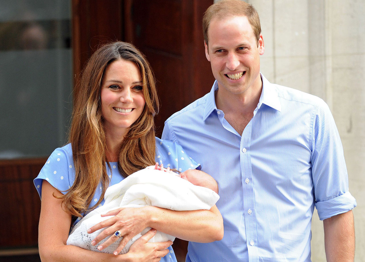 Prince William Kate Middleton St Marys Hospital newborn Prince George