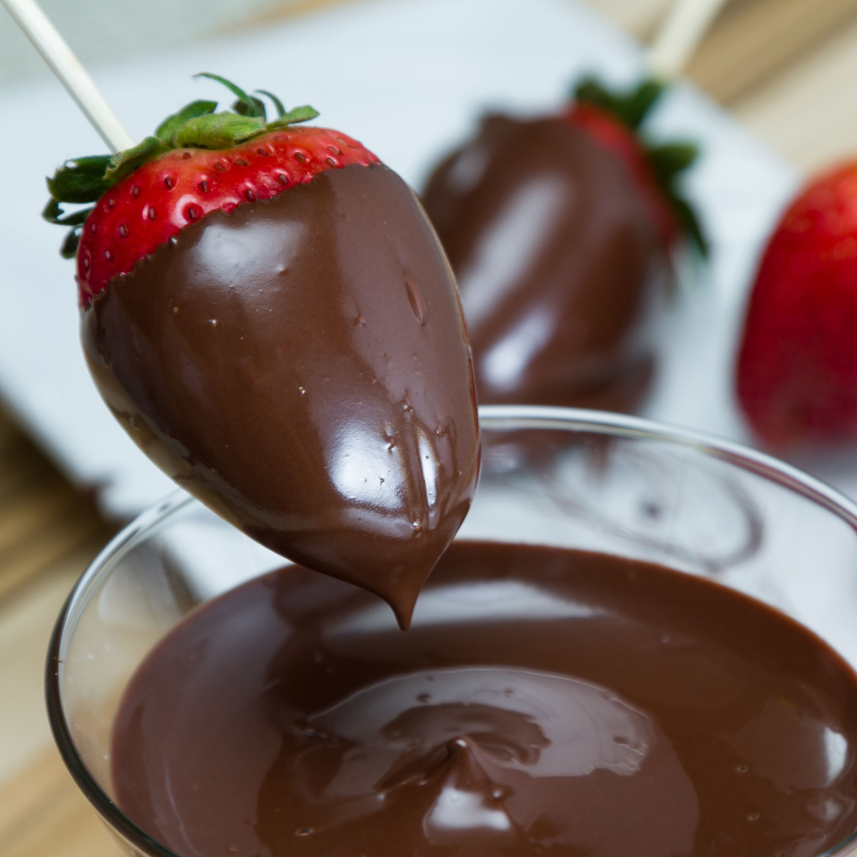 dark chocolate-dipped strawberries