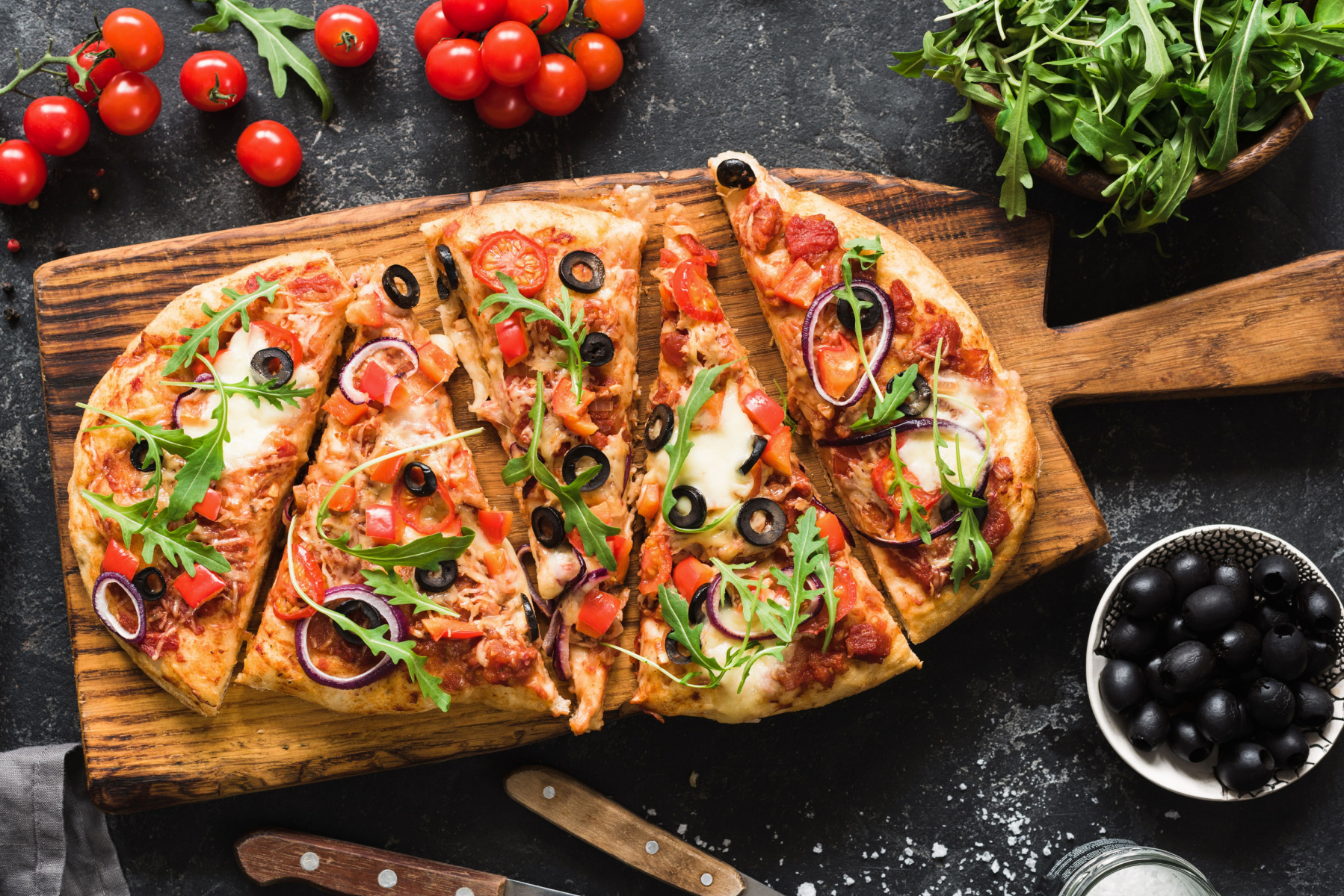 veggie flatbread pizza