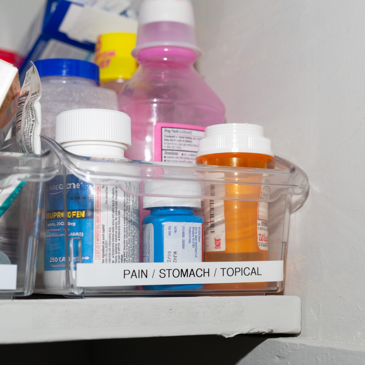 painkillers in cabinet