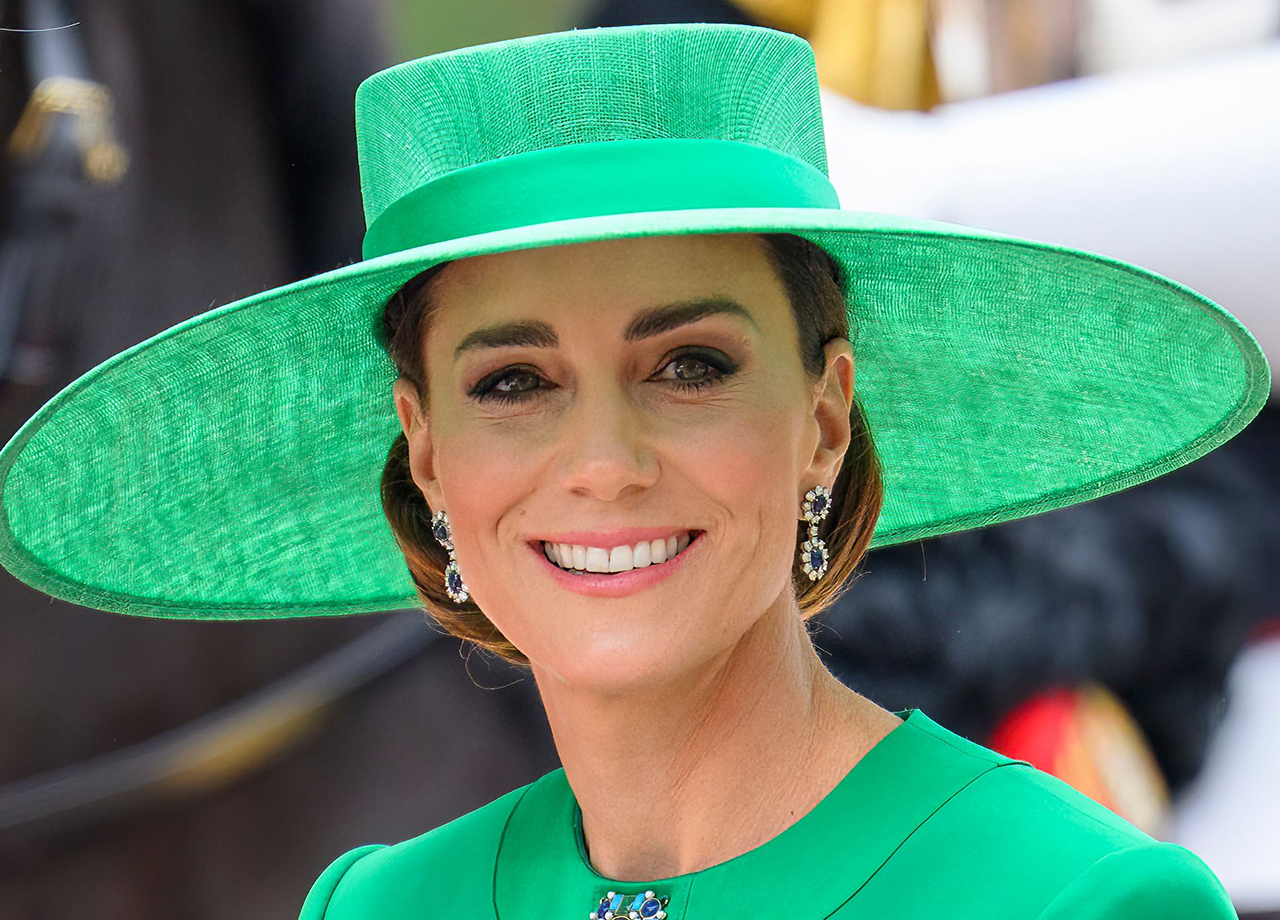 Kate Middleton in a carriage Trooping the Color 2023