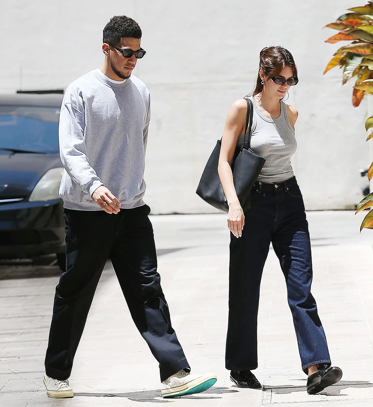 Kendall Jenner Devin Booker stroll in Beverly Hills