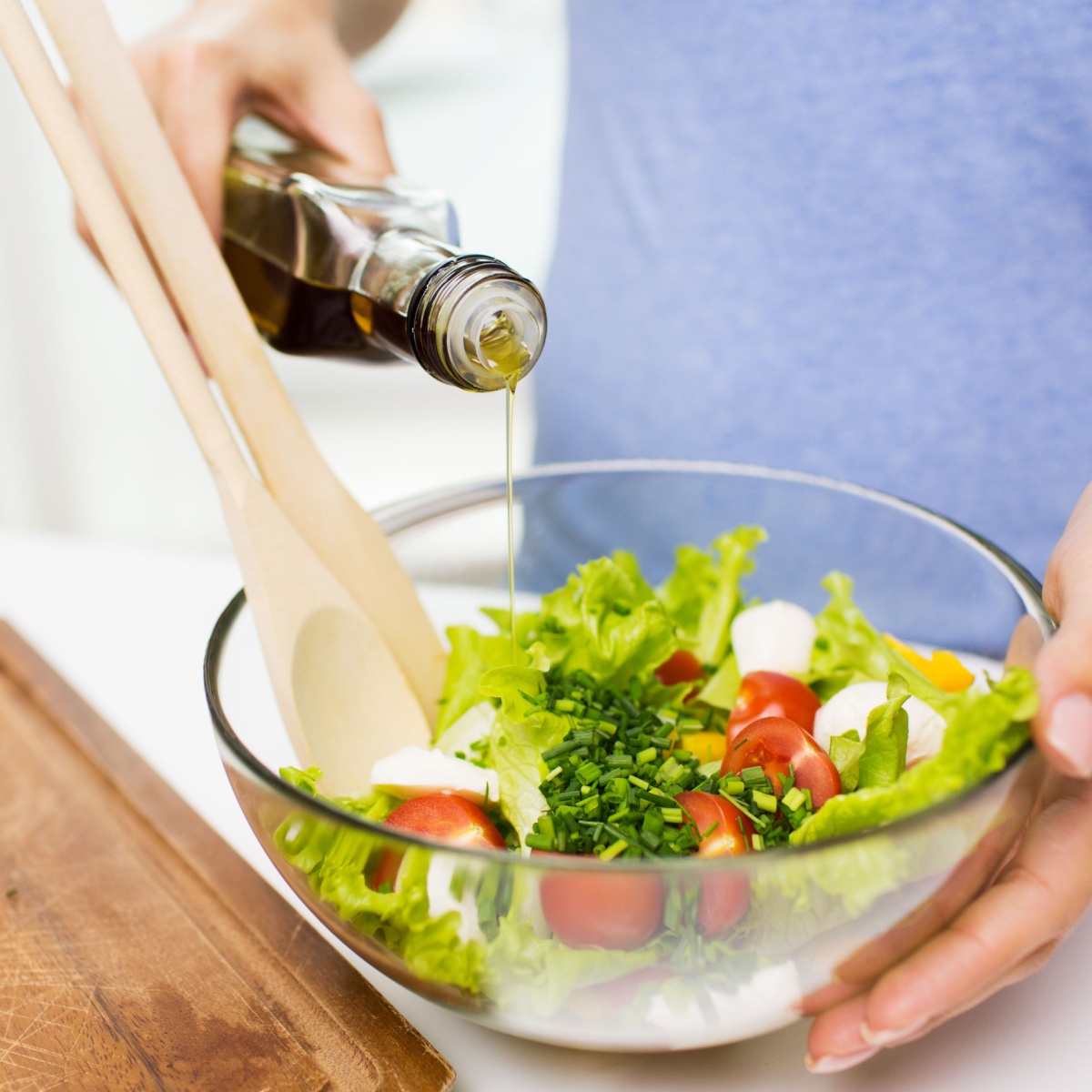 salad with olive oil