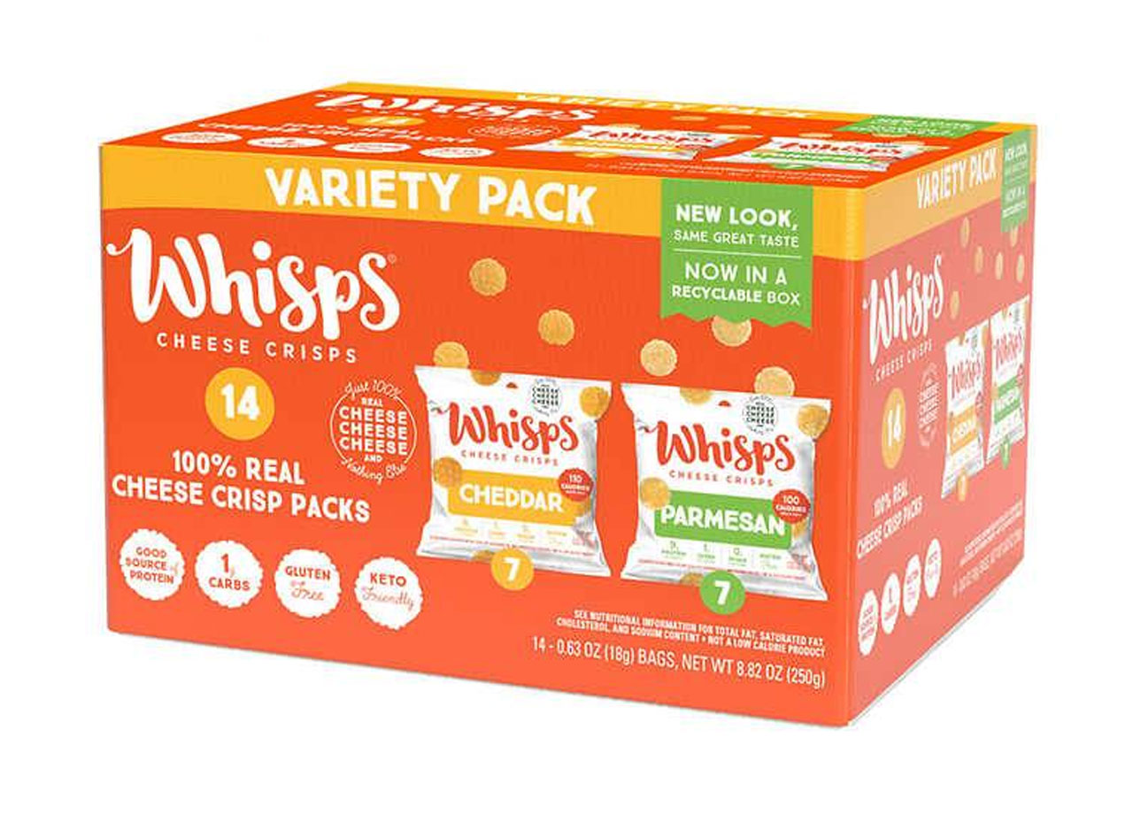 whisps popped cheese snacks