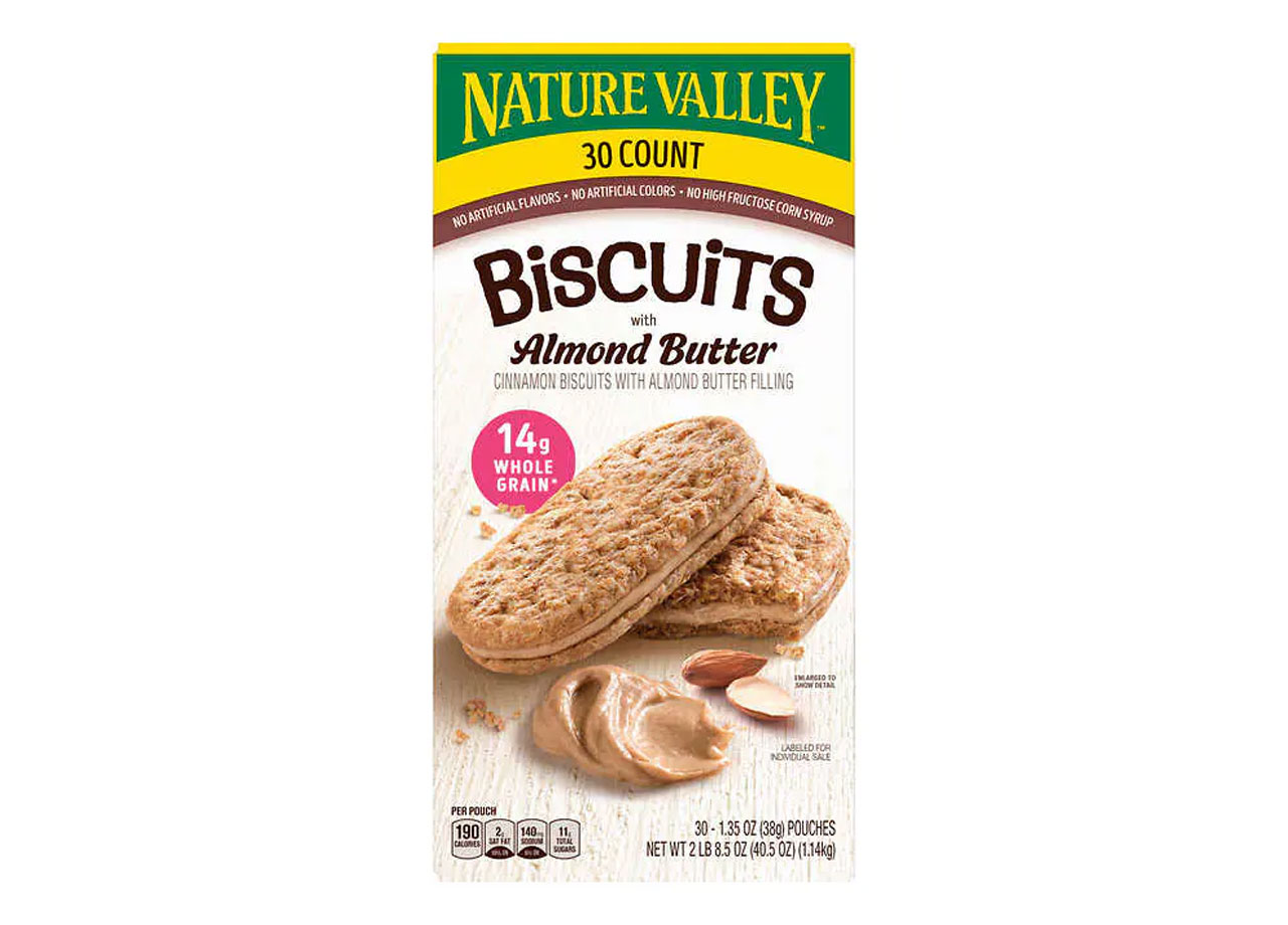 nature valley biscuits with almond butter