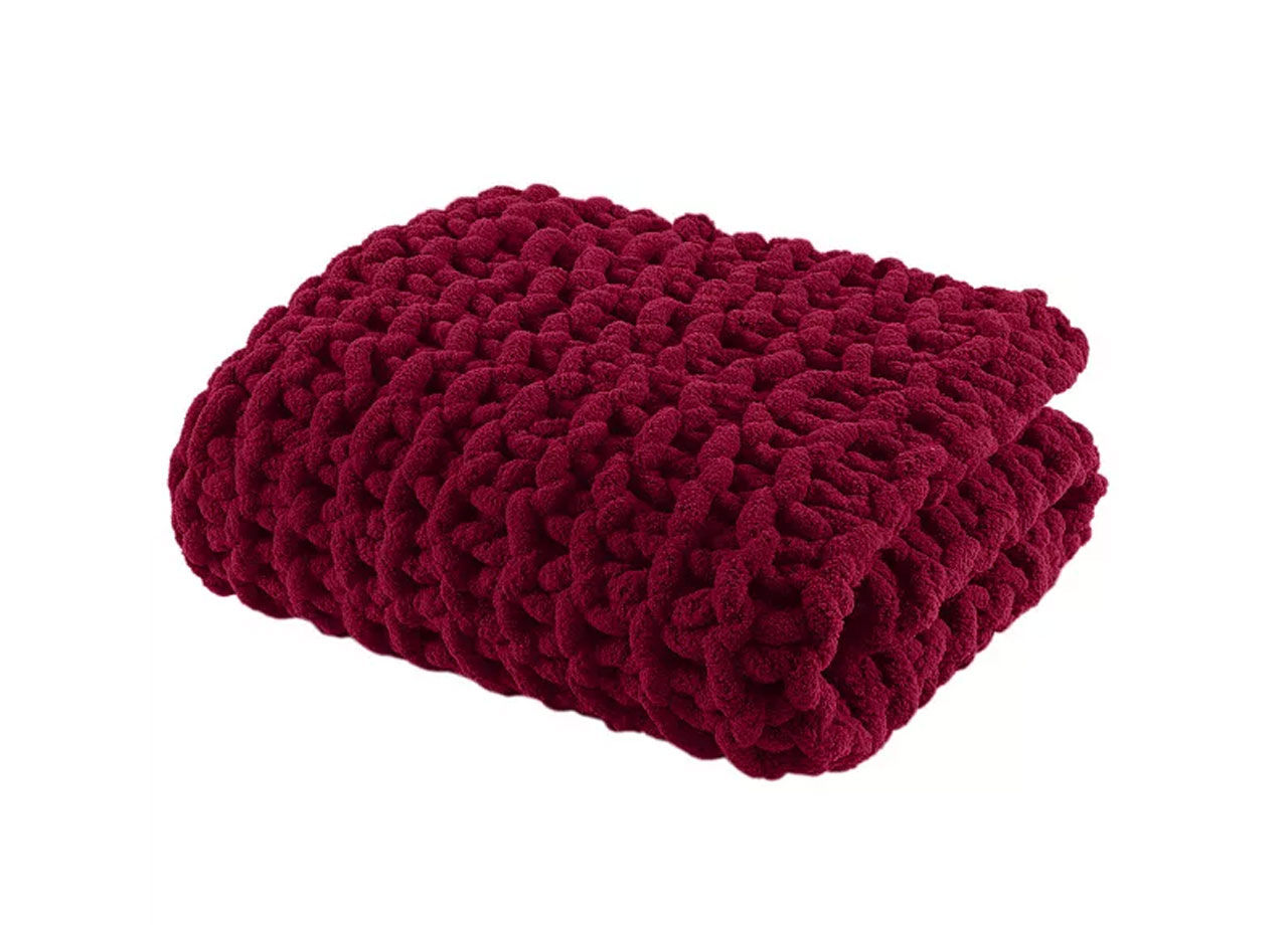 chunky knit blanket