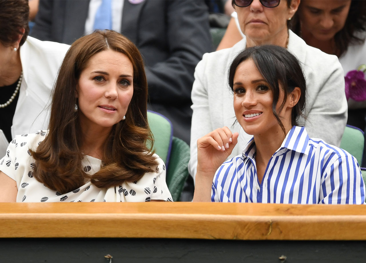 Meghan Markle and Kate Middleton at Wimbledon 2018