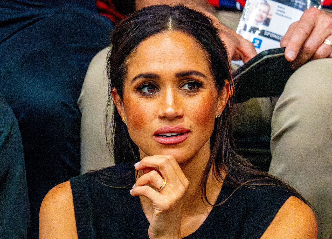 Meghan Markle looking curious