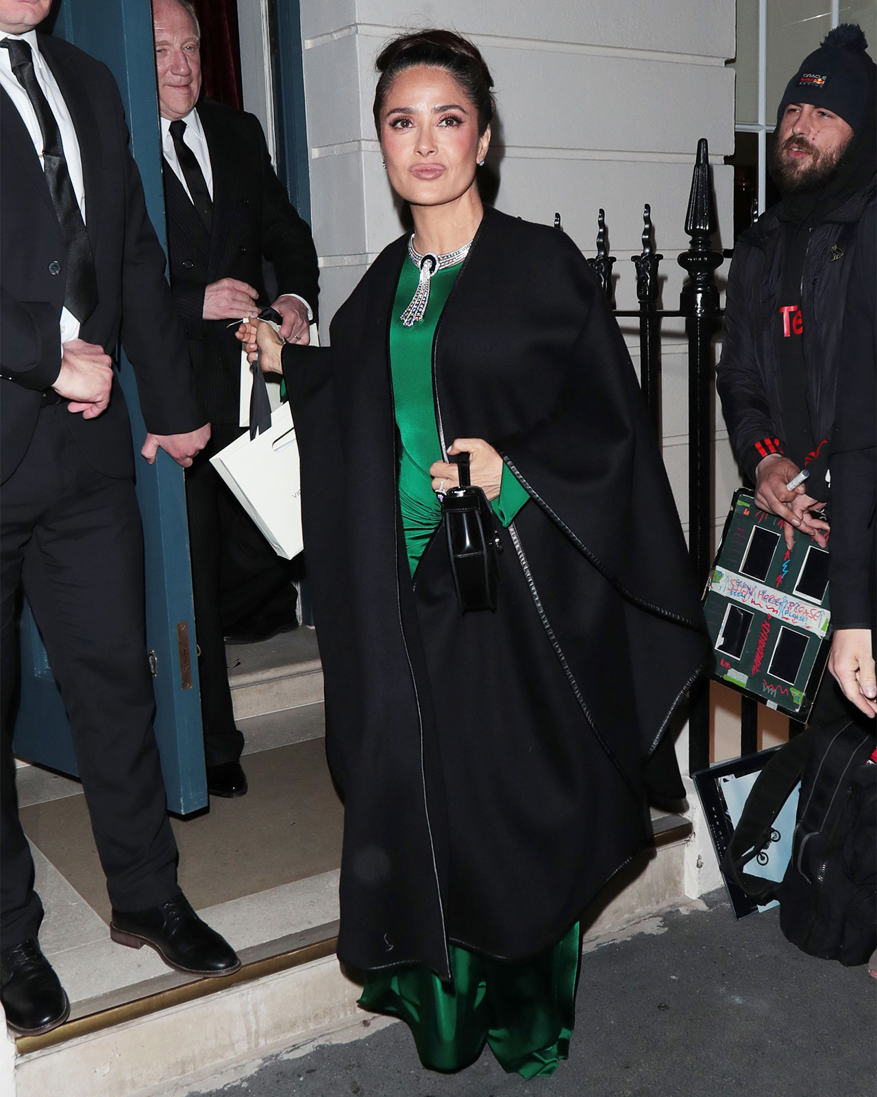 salma hayek leaves victoria beckham 50th birthday