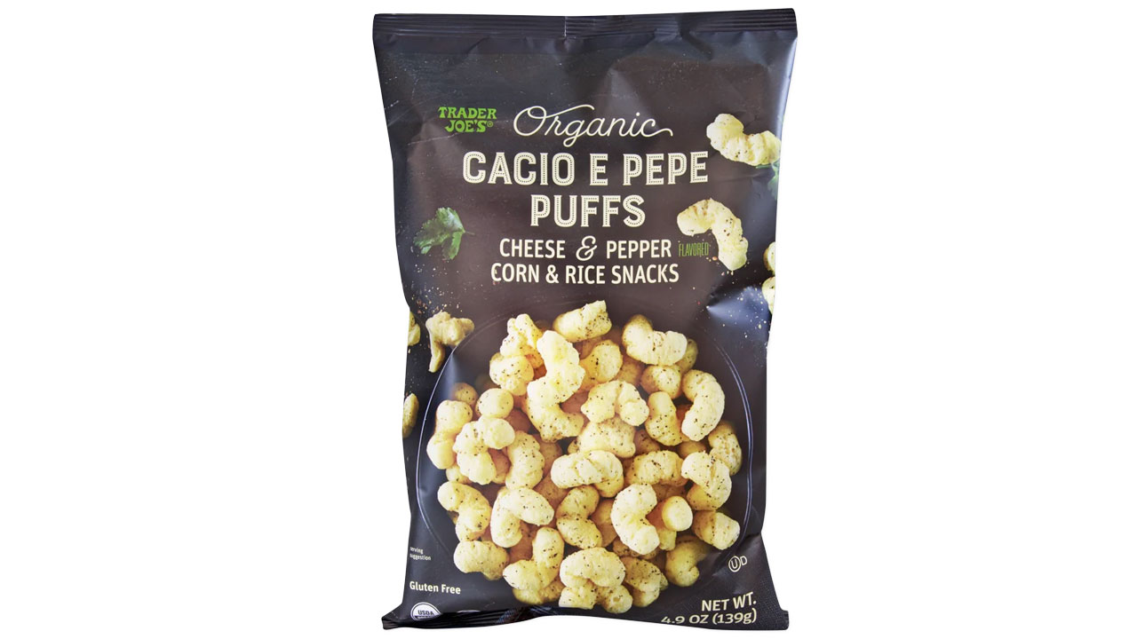 trader joe's organic cacio e pepe puffs