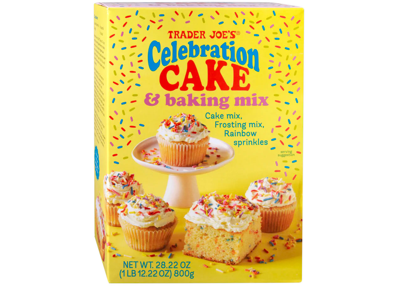 trader joe's celebration cake and baking mix